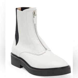 Stuart Weitzman Lodge Zip Bootie - White NWT